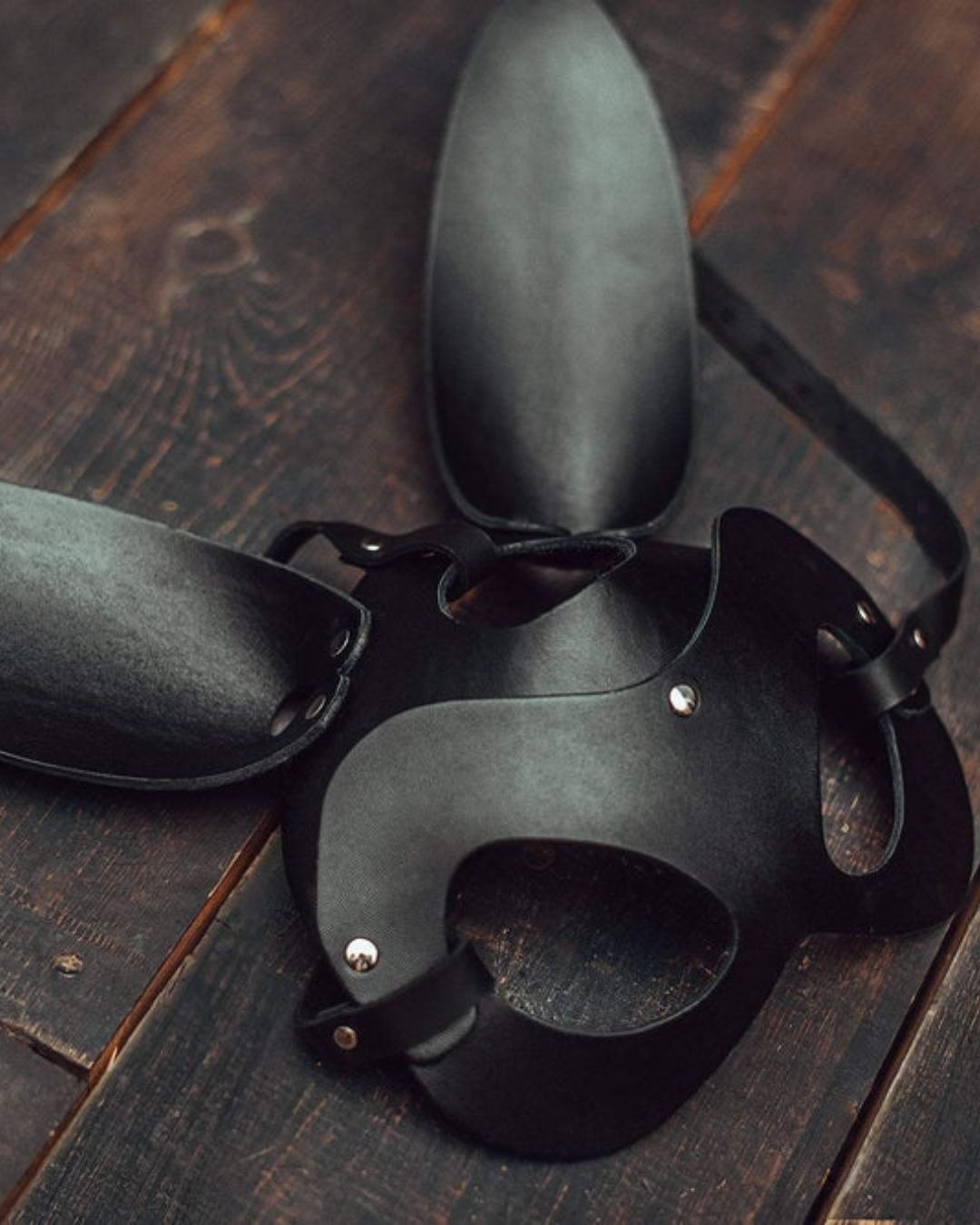 Leather Bunny Mask