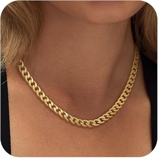 Collar de cadena cubana gruesa
