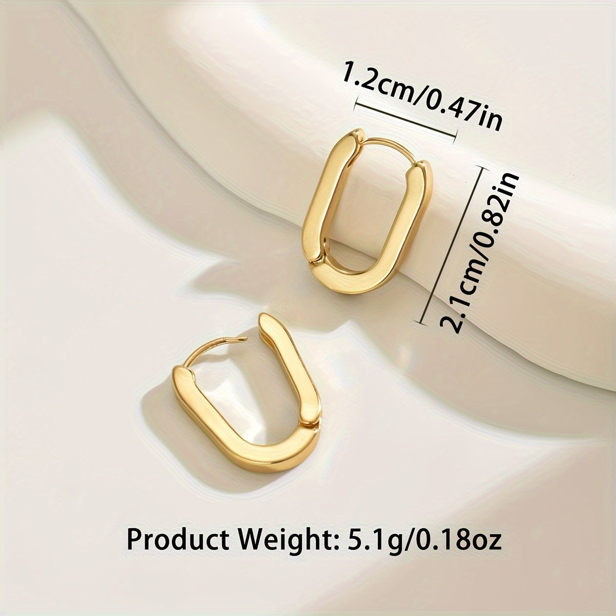 Aretes de aro geométricos elegantes