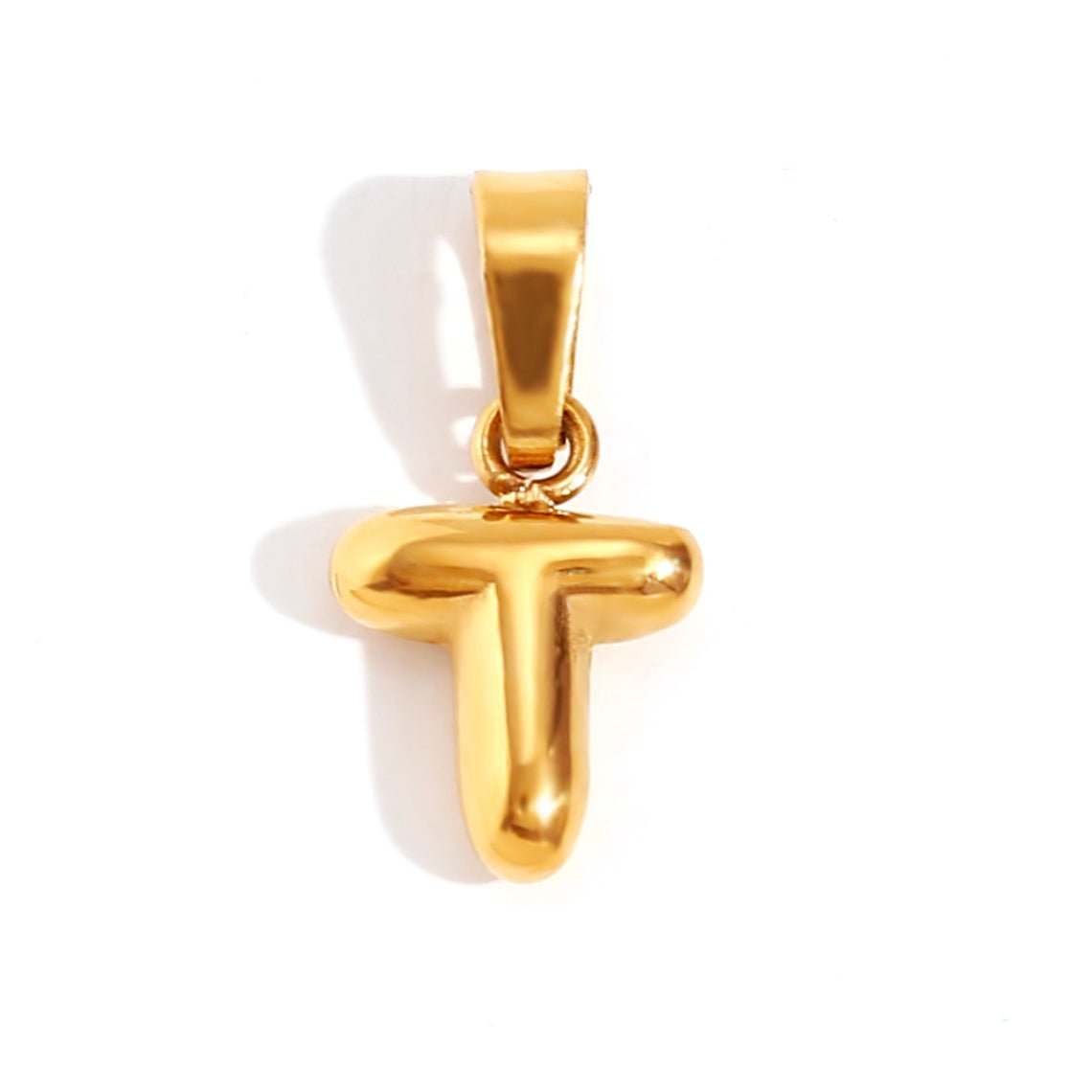 Collar chic con letra estilo burbuja