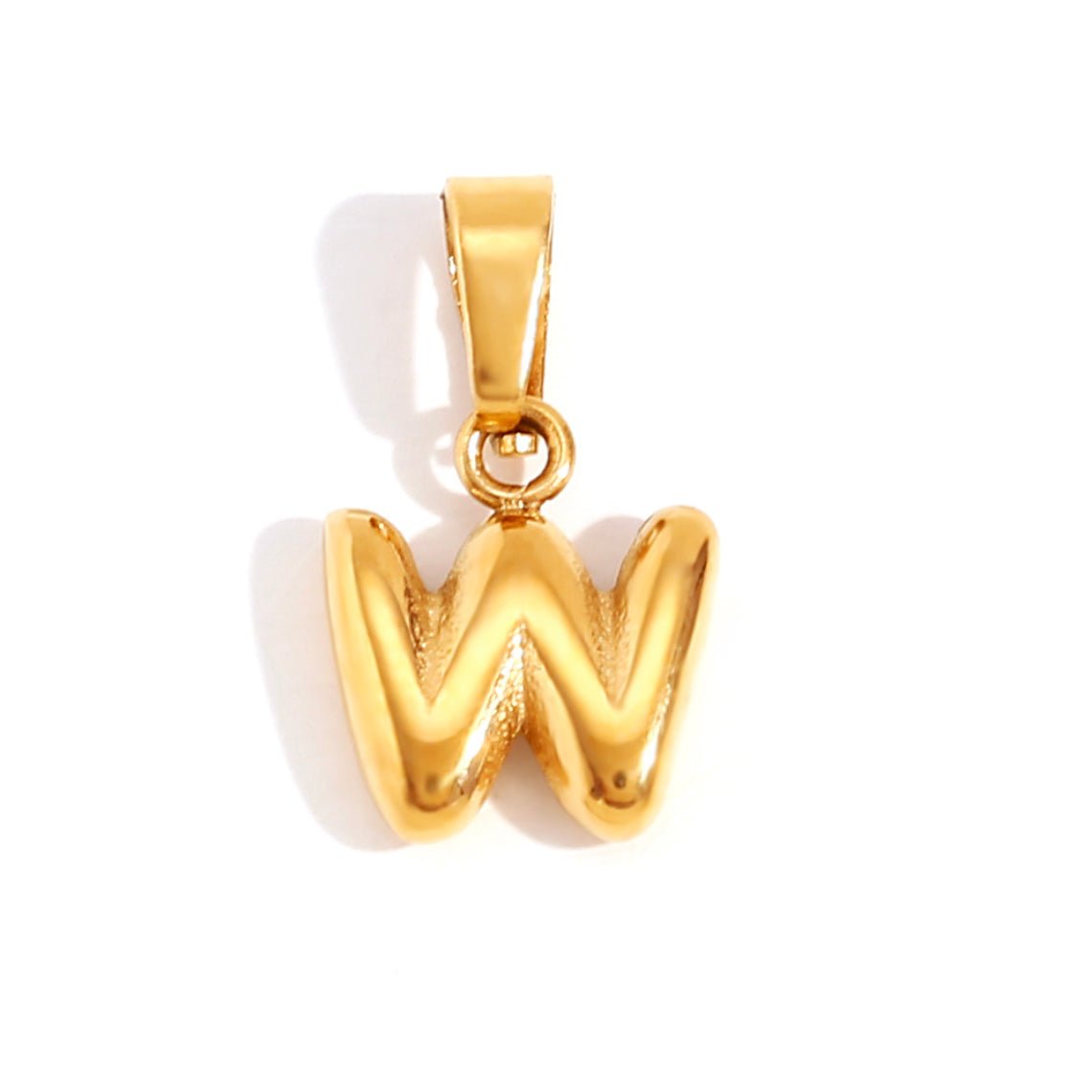 Collar chic con letra estilo burbuja
