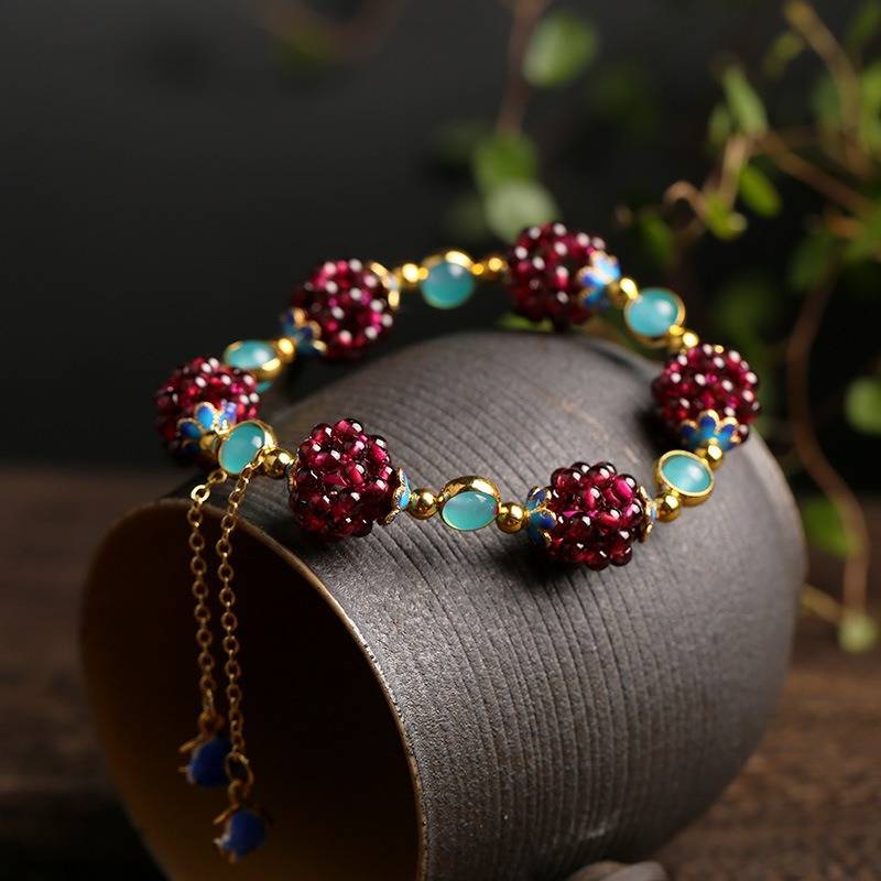 Pulsera de piedras naturales tipo bayas