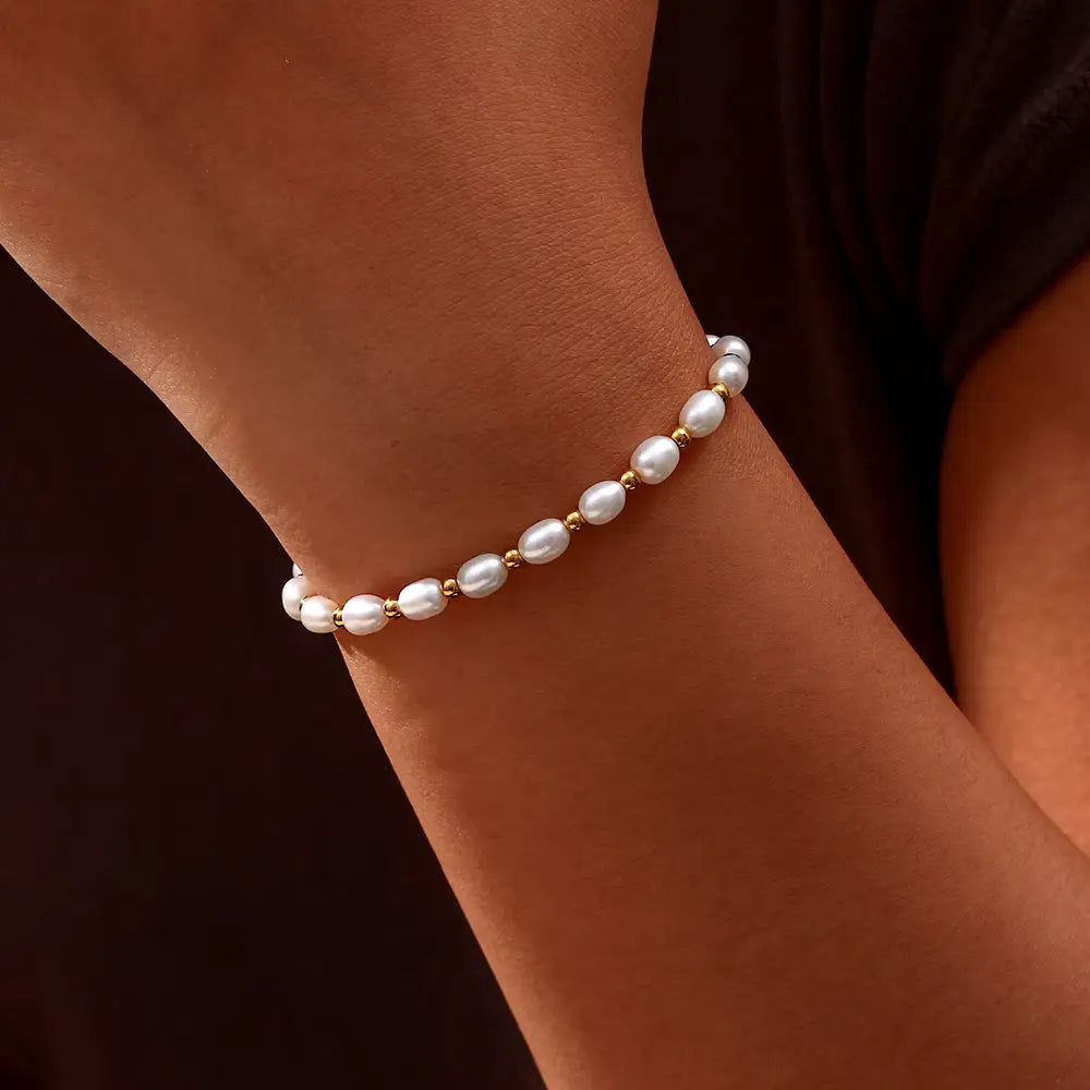 Pulsera elegante y romántica de perlas