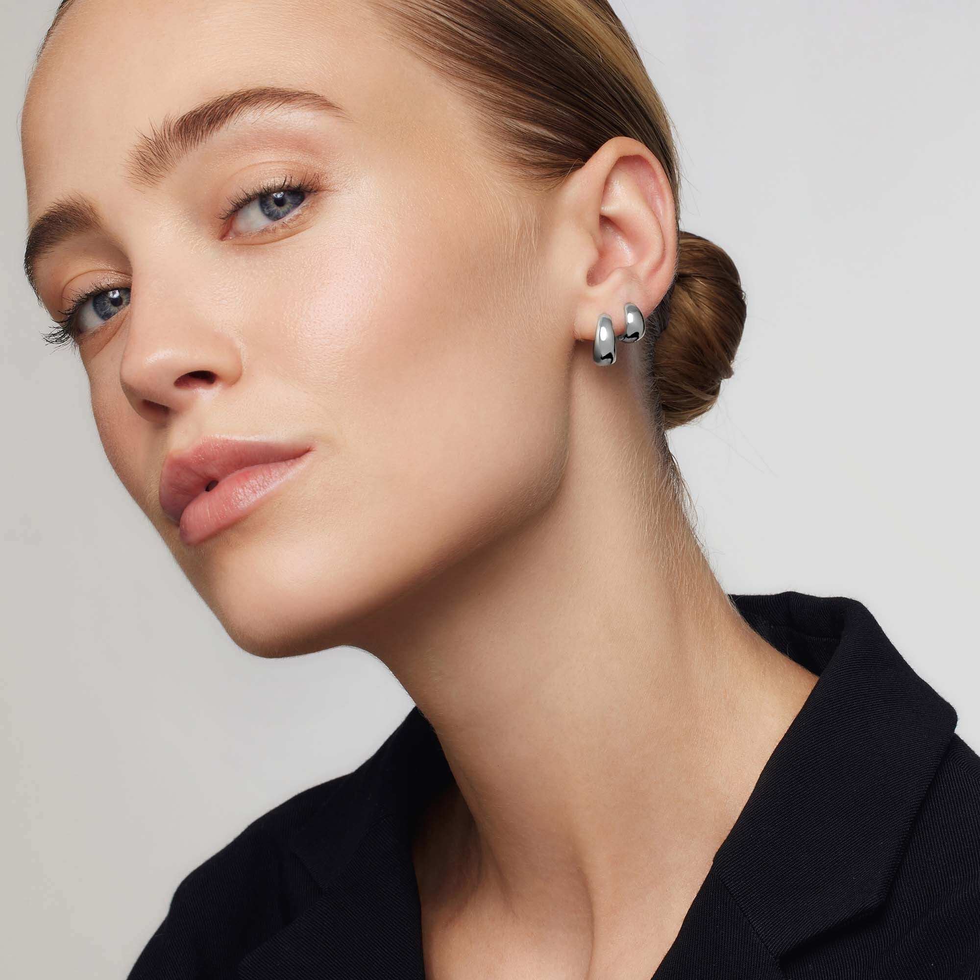 Rue Hoops | White Gold