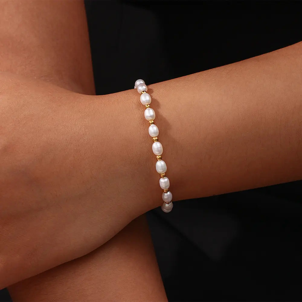 Pulsera elegante y romántica de perlas