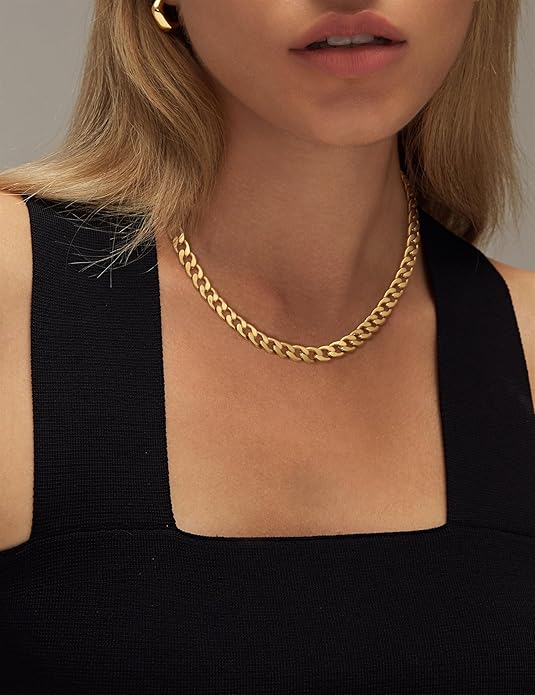 Collar de cadena cubana gruesa