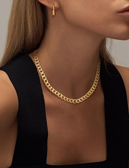 Collar de cadena cubana gruesa