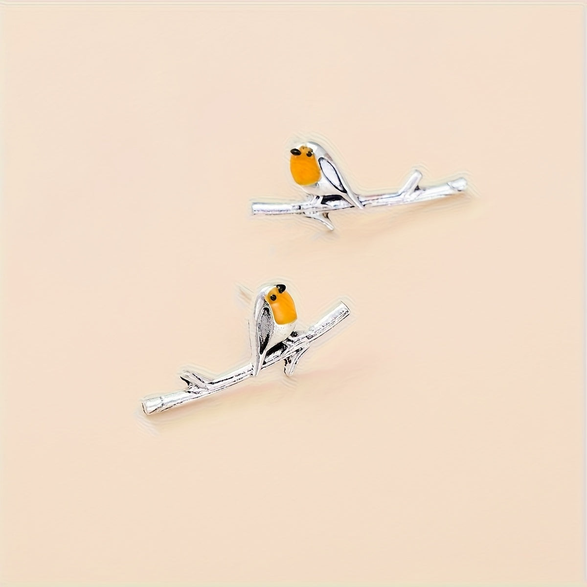 Aretes de pájaro estilo caricatura