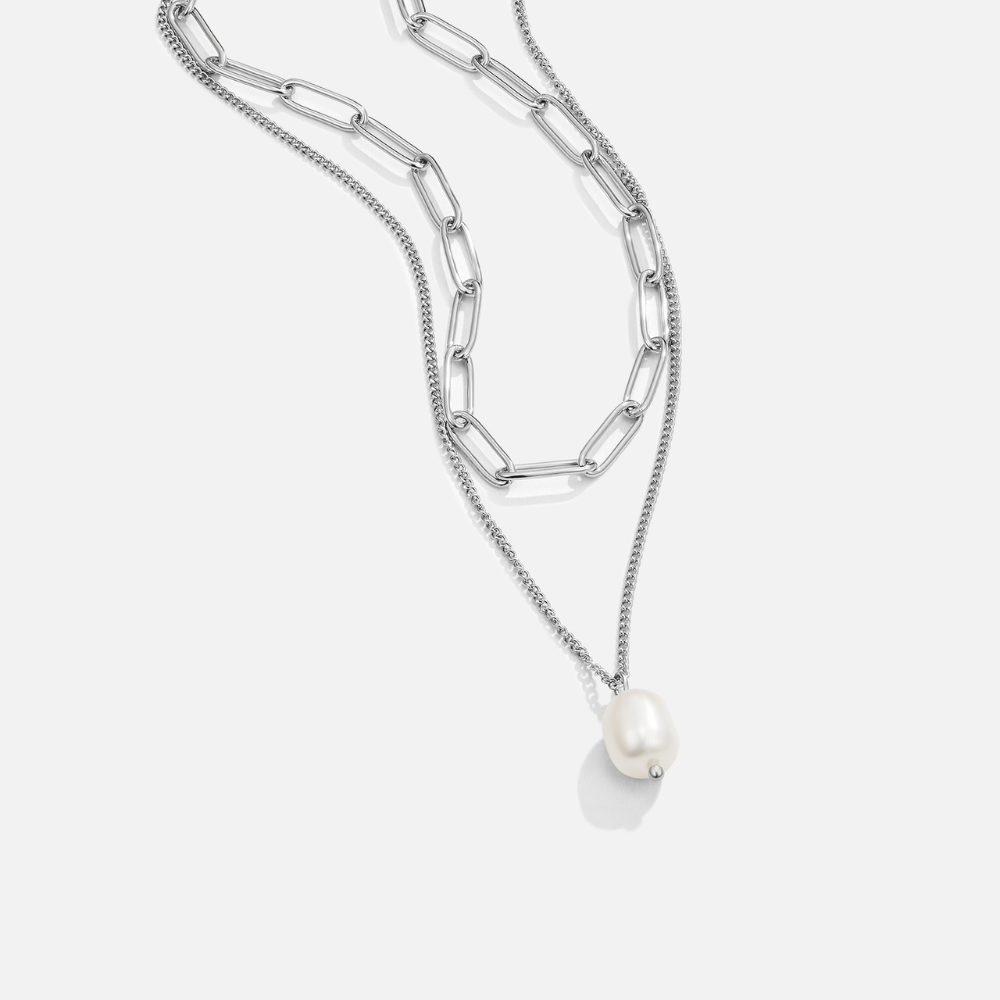 Collier élégant avec pendentif en perle pendante