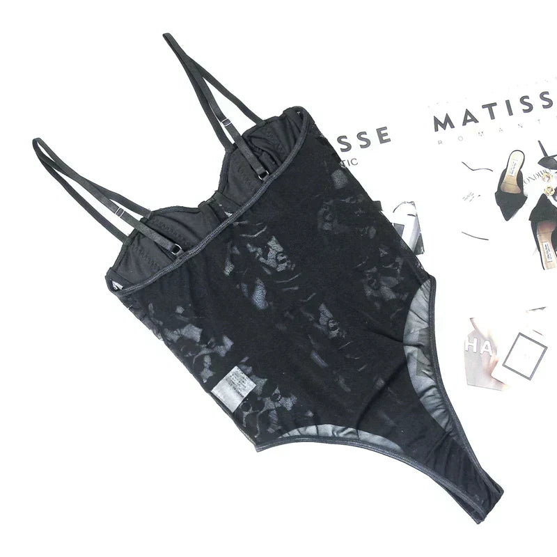 Vilma Bodysuit with Embroidered Corset