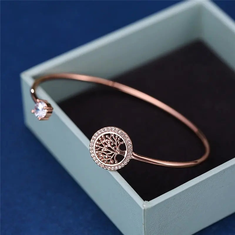 Bracciale regolabile con design Albero della Vita