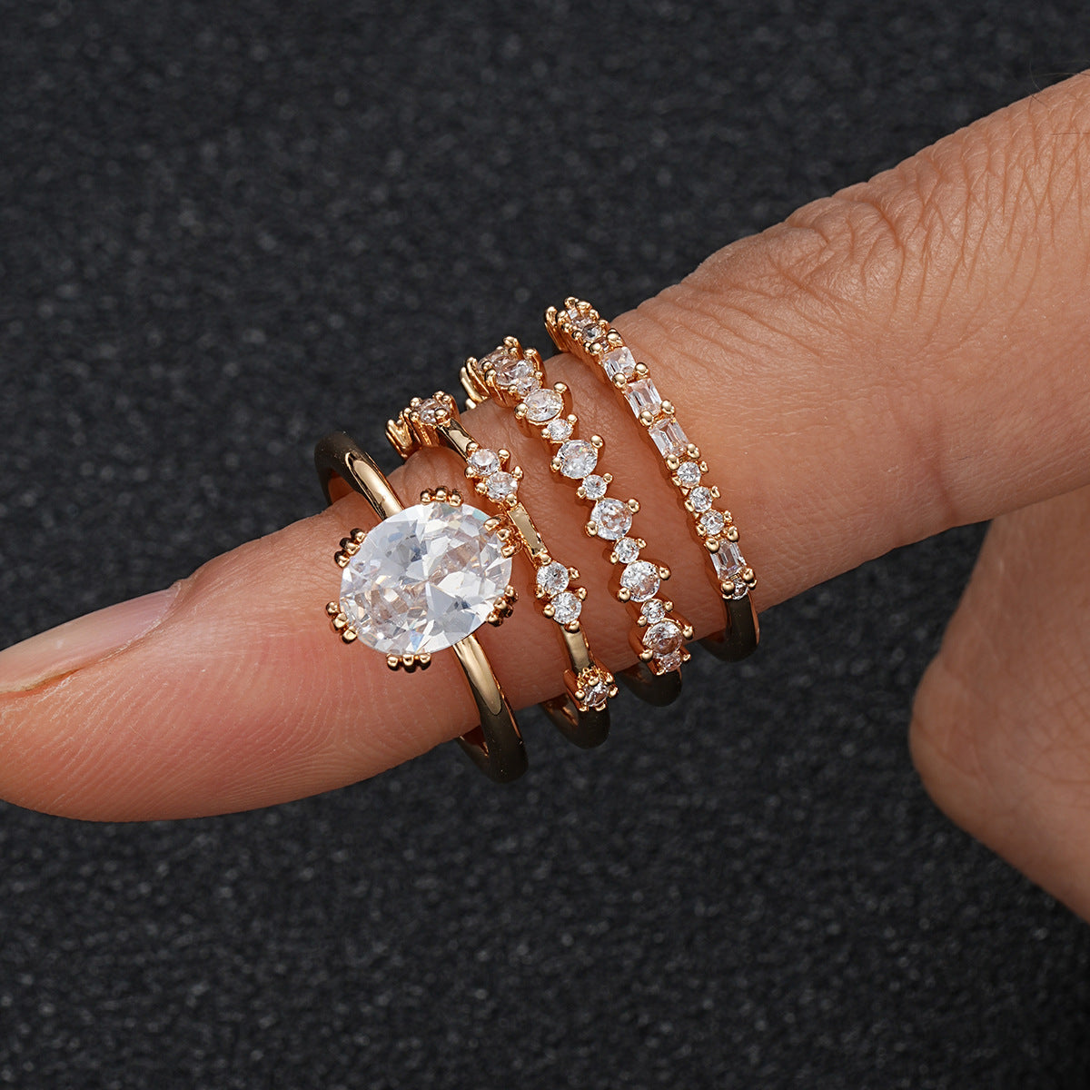 Solène Viremont Ring Set | Gold
