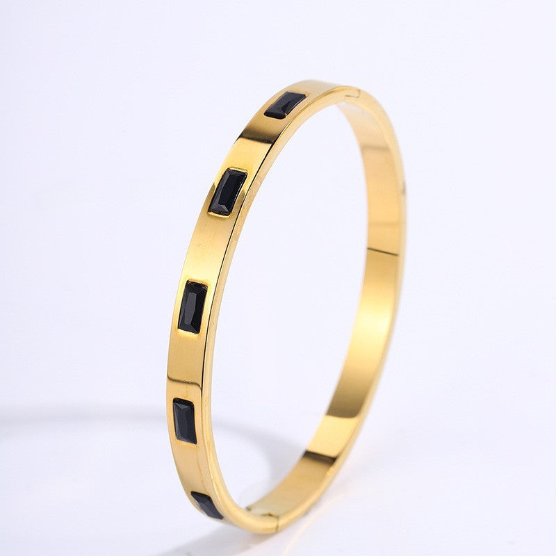 Renata Scarlatti Bracelet Green | Gold