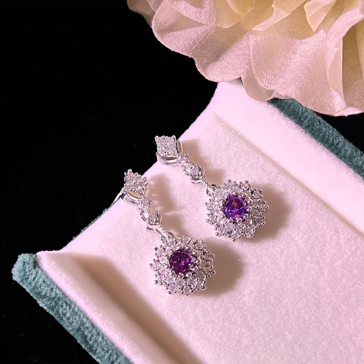 Livia Amethglace Set | White Gold