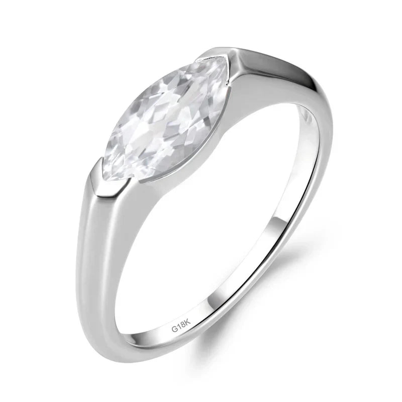 Hailey Playa Thin Ring | White Gold