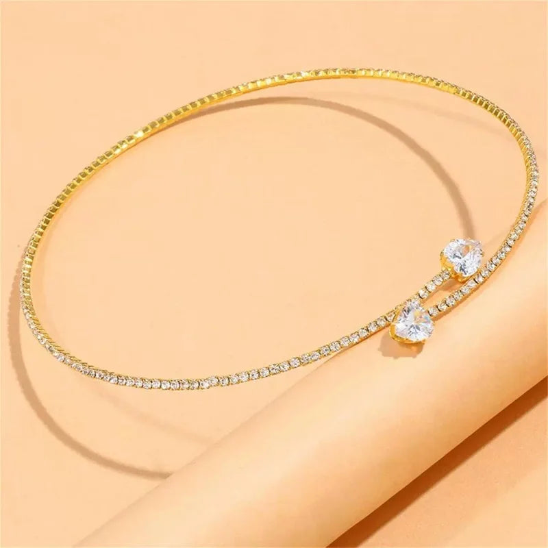 Gargantilla con corazón de cristal