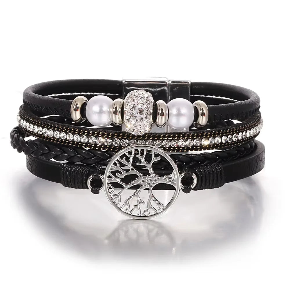Tree of Life Rhinestone Bracelet