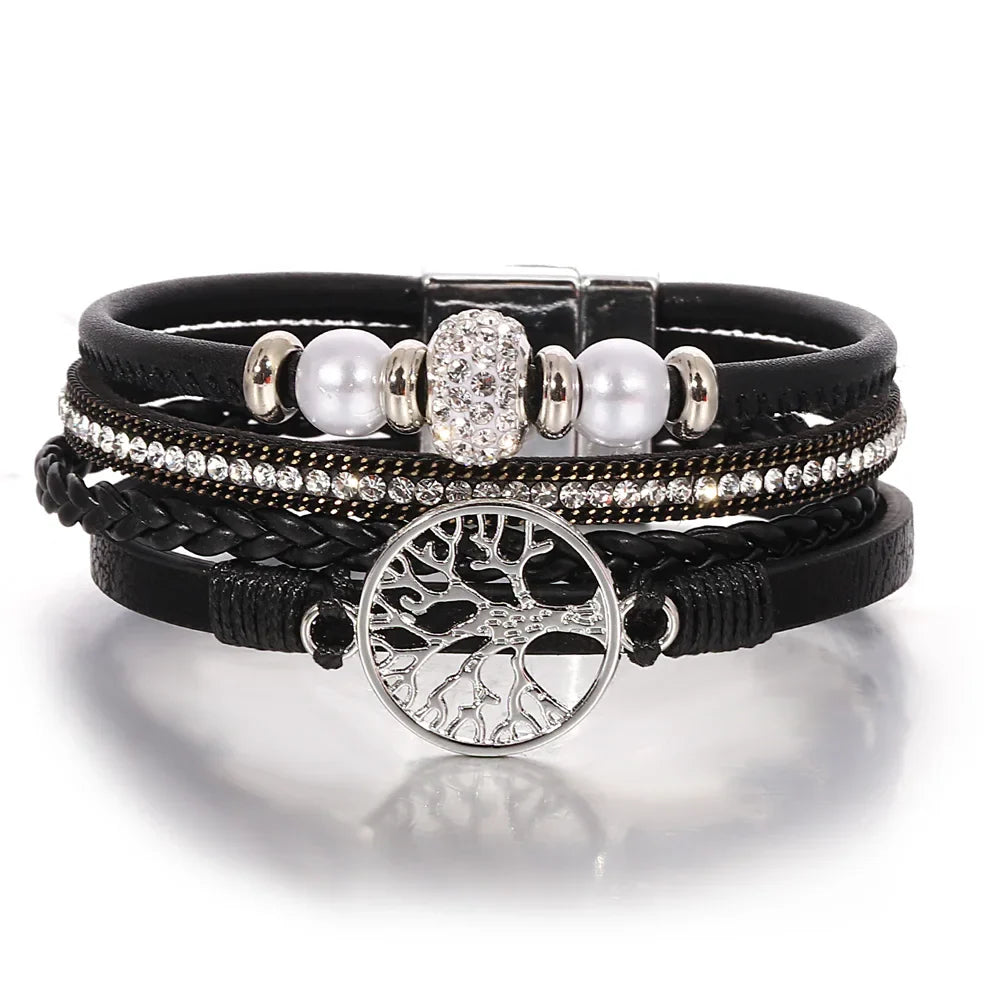 Tree of Life Rhinestone Bracelet