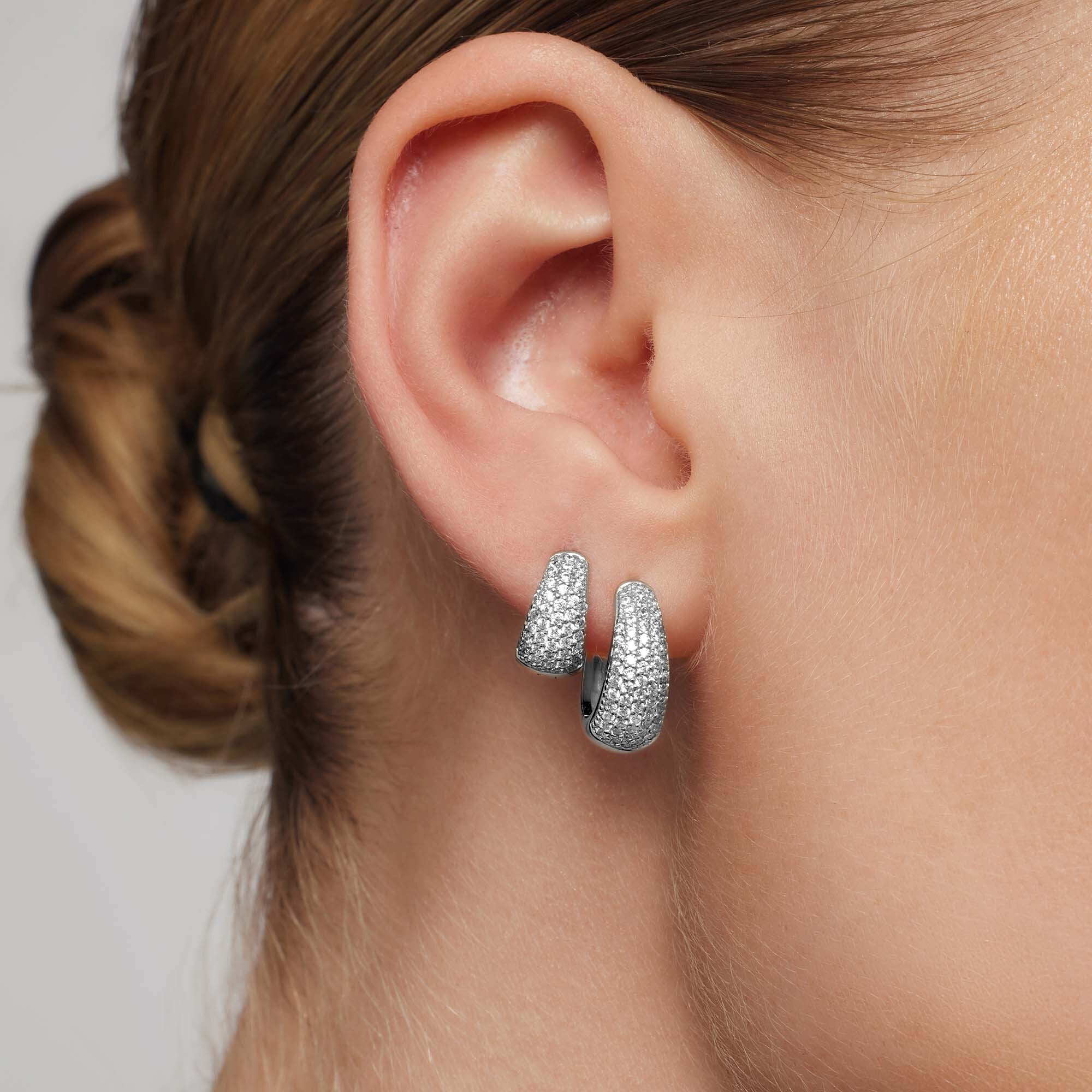 Jules Mini Hoops | White Gold