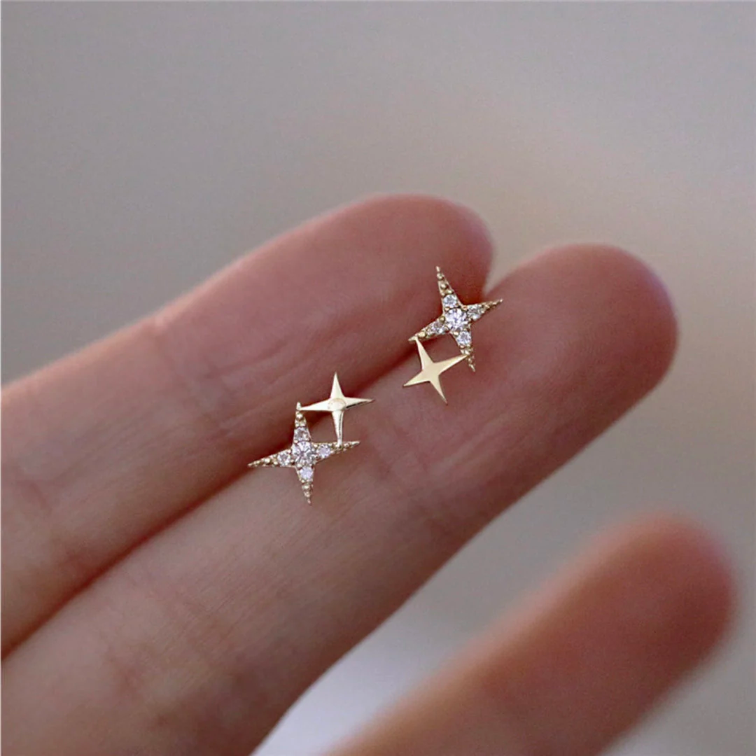 Aretes de estrella brillante