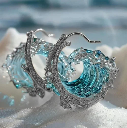 Aretes con el espíritu del océano
