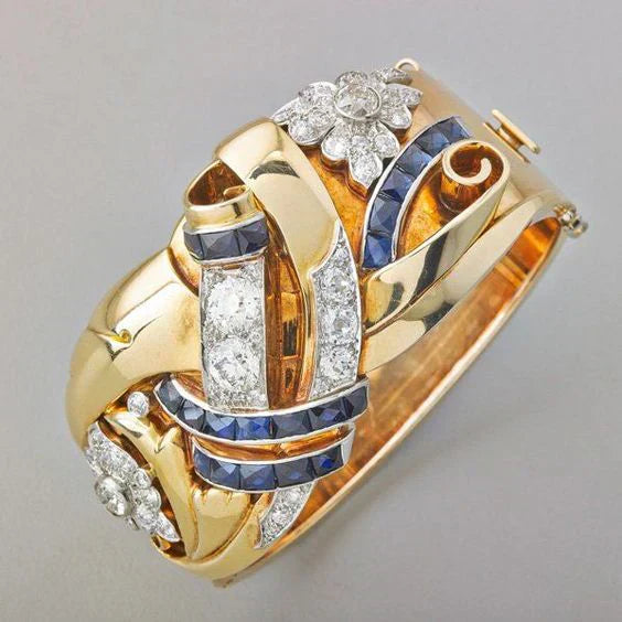 Anillo vintage de oro con circón