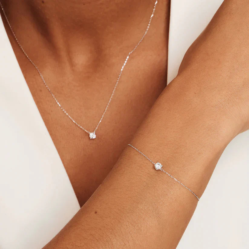 Cléa Moissanite Stone Set | White Gold